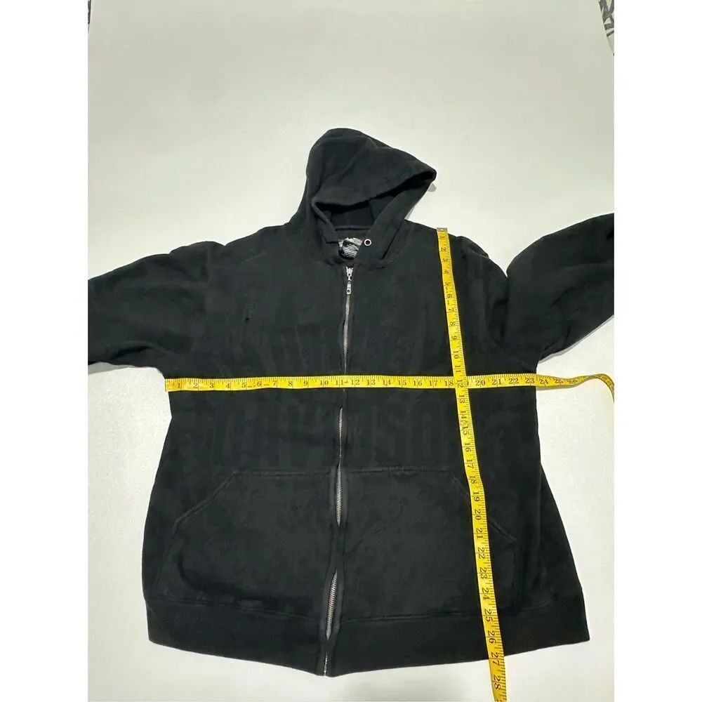 Harley Davidson Men's Full Zip Long Sleeve Hoodie Black Size Large‎ - Picture 11 of 13